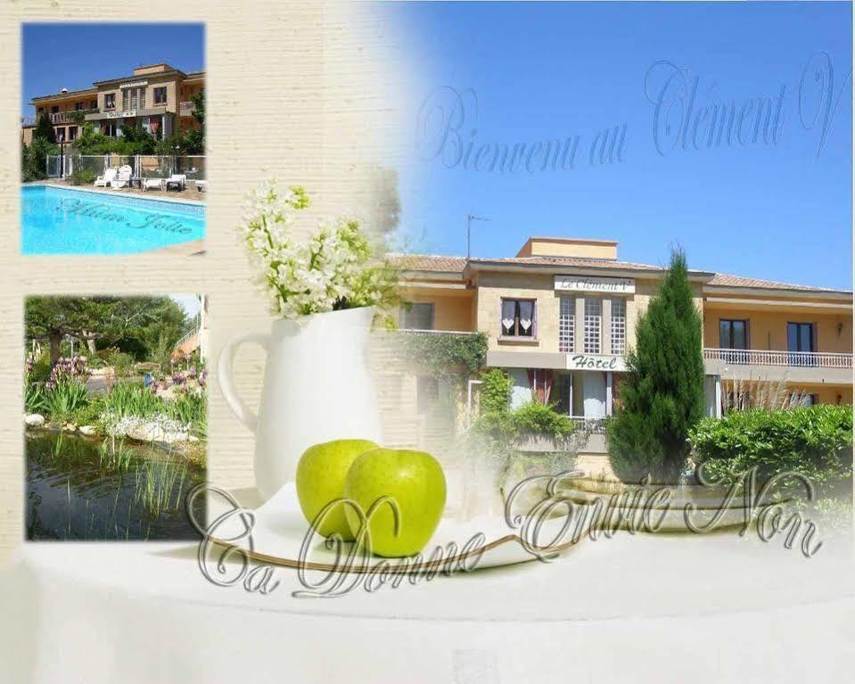 Logis Hotel Le Clement V Roquemaure  Ngoại thất bức ảnh
